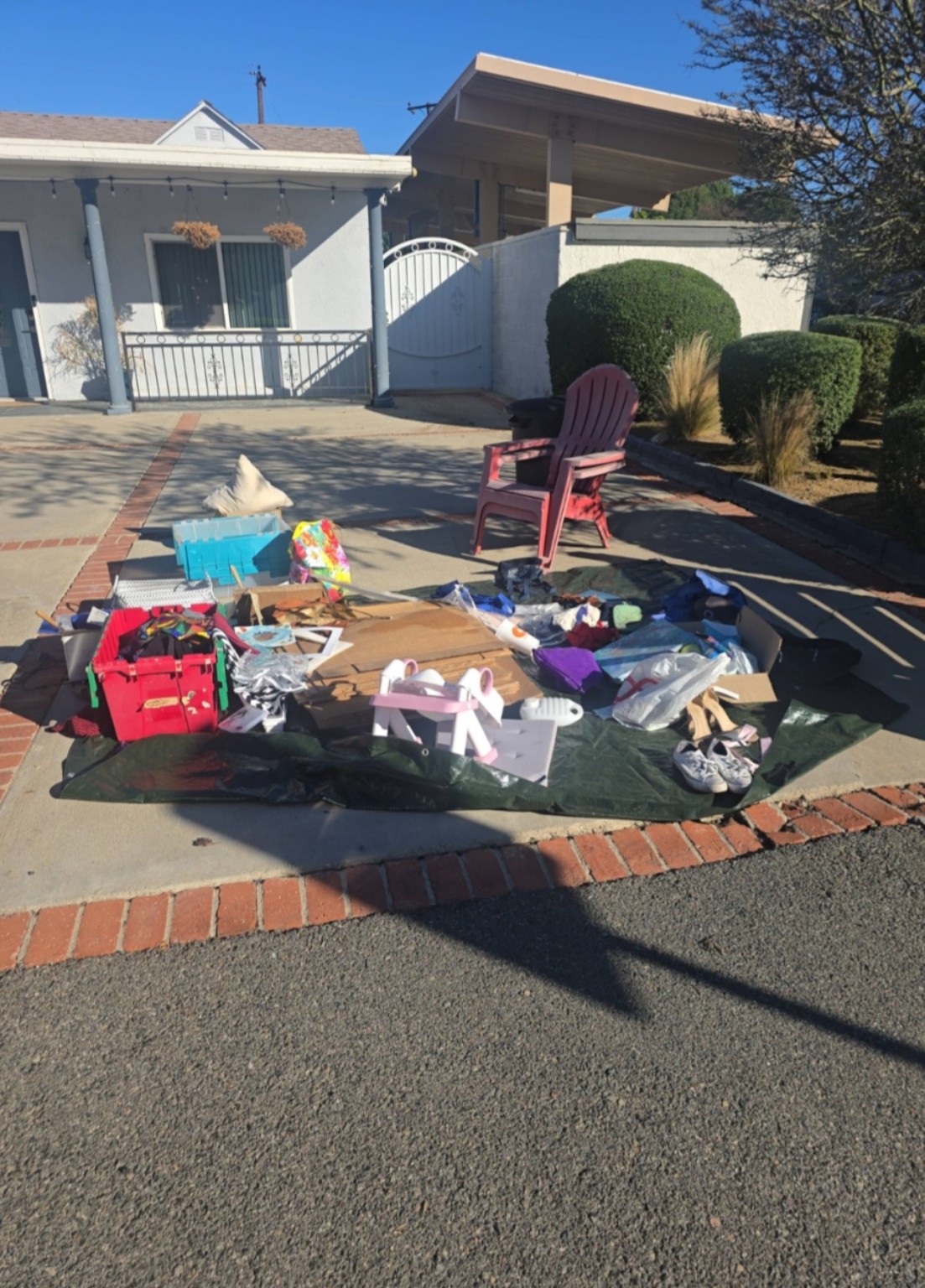 Driveway before junk removal